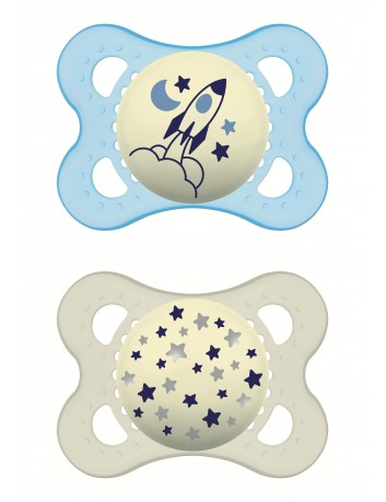 MAM BABY Smoczek uspokajający Orginal Boy Silky Night  2-6 m 2 szt