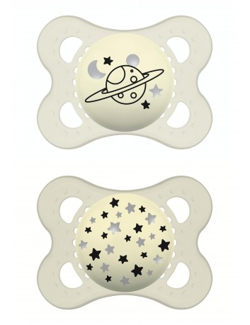 MAM BABY Smoczek uspokajający Orginal Silky Night  2-6 m 2 szt