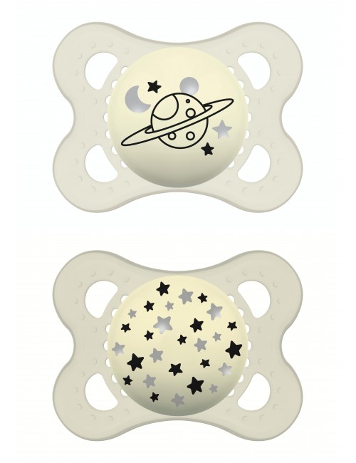 MAM BABY Smoczek uspokajający Orginal Silky Night  2-6 m 2 szt