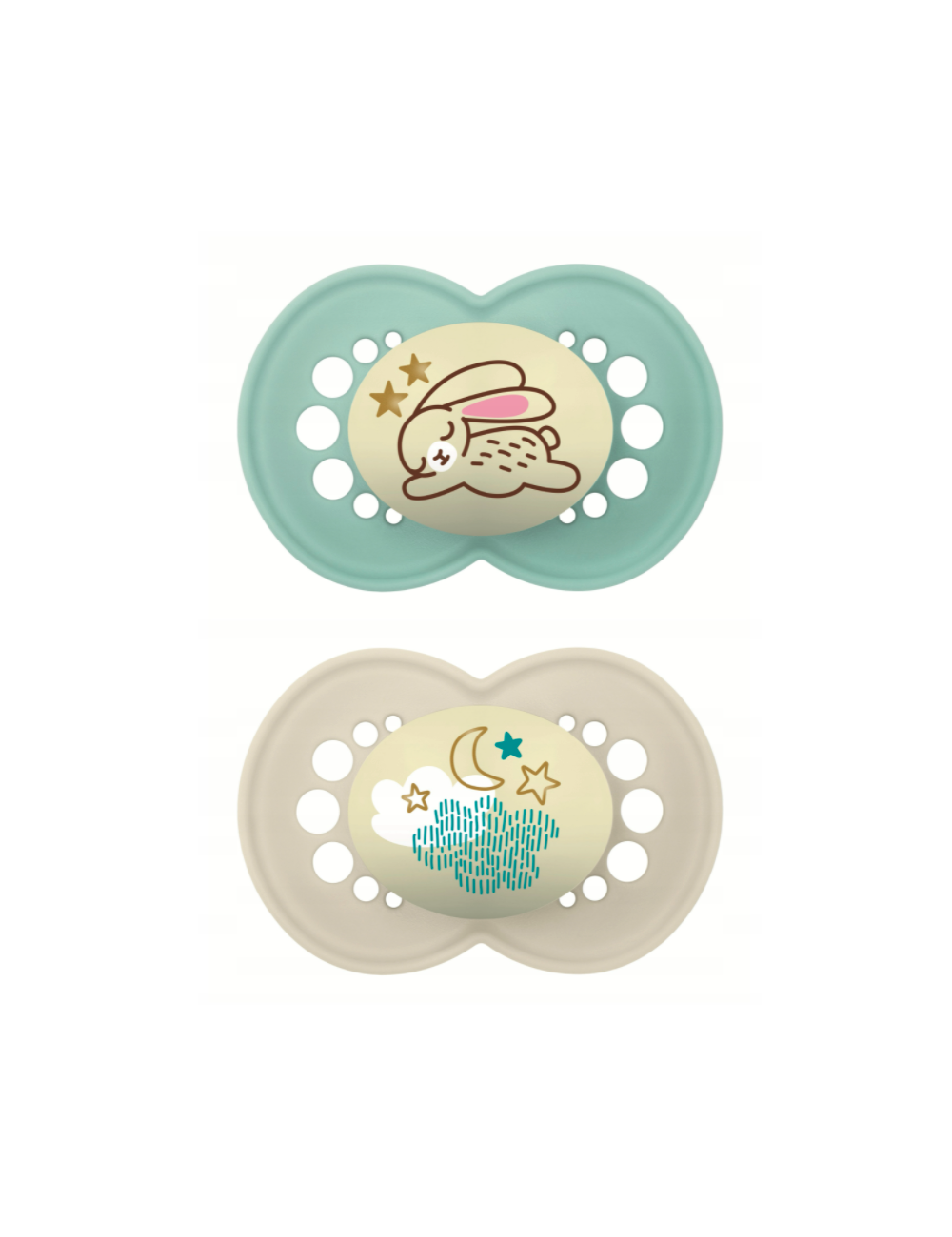 MAM BABY Smoczek uspokajający Orginal Silky Night +6 m 2 szt