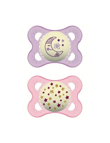 MAM BABY Smoczek uspokajający Orginal Girl Silky Night  2-6 m 2 szt