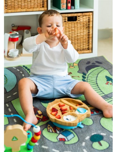 ECORASCALS Miseczka Bambusowa zielona Sowa