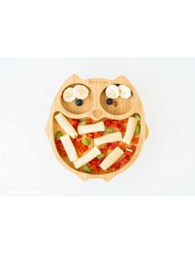 ECORASCALS Miseczka Bambusowa zielona Sowa