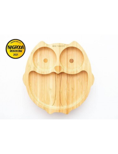 ECORASCALS Miseczka bambusowa niebieska Sowa