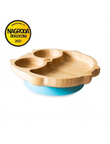 ECORASCALS Miseczka bambusowa niebieska Sowa