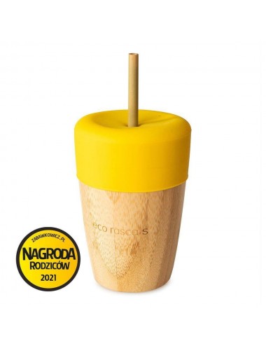 ECORASCALS Kubek bambusowy 240 ml z rurką