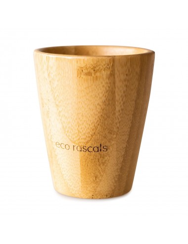 ECORASCALS Kubek bambusowy o pojemności 190 ml z silikonową nakładką w kolorze zielonym