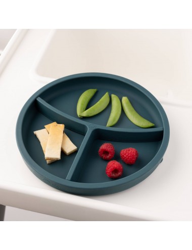 ECORASCALS Talerzyk trójdzielna TEAL z przyssawką
