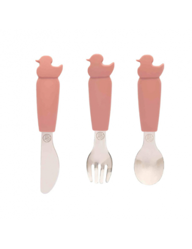 ECORASCALS Zestaw sztućców kaczuszka ROSE