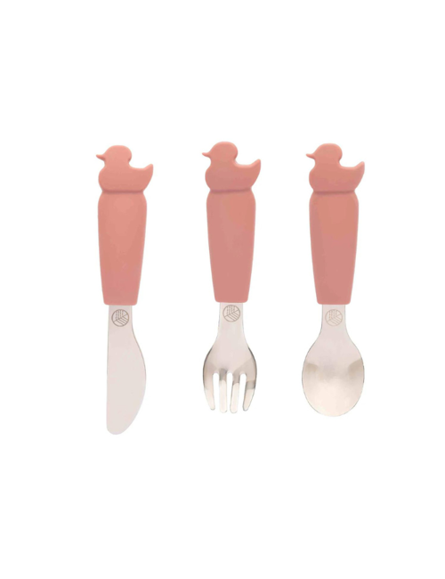 ECORASCALS Zestaw sztućców kaczuszka ROSE