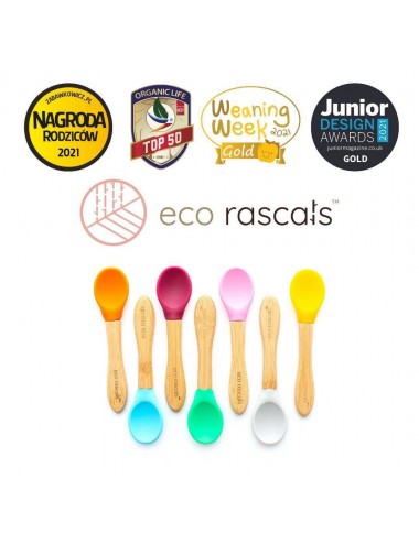 ECORASCALS Zestaw 3 szt. łyżeczek bambusowych
