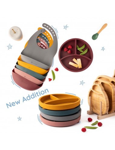 ECORASCALS Śliniak silikonowy supermiękki TEAL